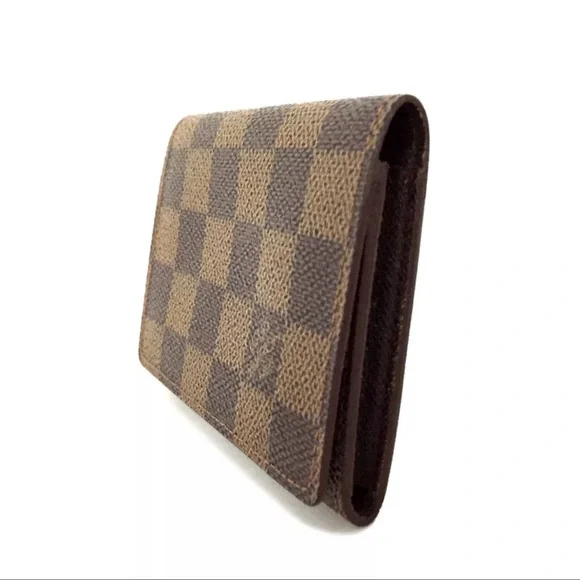 AUTH LOUIS VUITTON Damier Anvelpe Cult de Visit Card Case Holder